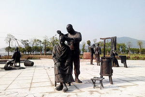 铜雕-传统人物雕塑-TDC1006-公园民俗群雕